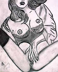 Zeichnung zum Thema Masturbieren aus einem Buch von Shere Hite