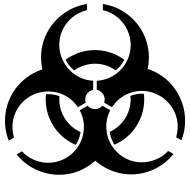 Symbol für Biogefährdung - auch als Tattoo in der Schwulenszene verwendet