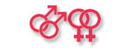 Symbole für weibliche und männliche Homosexualität