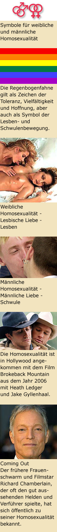 Symbole fr weibliche und mnnliche Homosexualitt